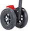 The Mark II wheels are sturdy and maintenance free. They are connected to the buggy using a suspension system that allows for a smooth ride for baby, mom and dad.